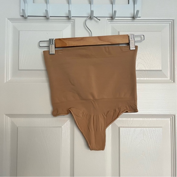 SKIMS Core Control High-Waisted Thong in Ochre - Picture 5 of 6
